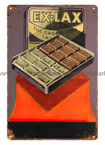 Ex-Lax chocalate металлический жестяной знак пивоварня настенное искусство домик кафе