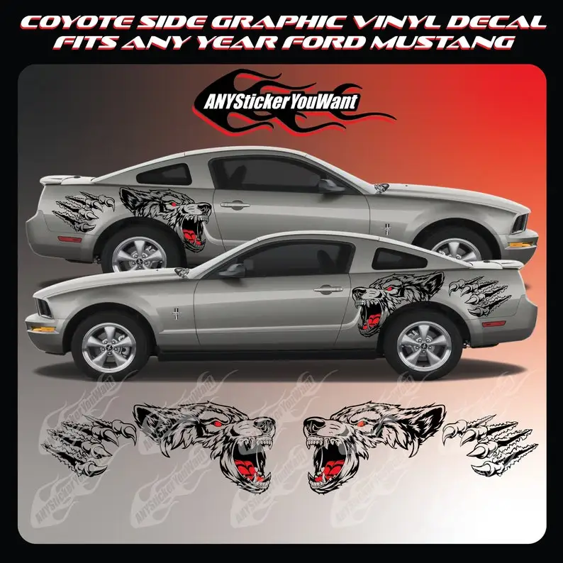

Виниловая наклейка с рисунком Койота для Ford Mustang