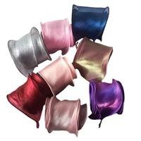 chainhowavy gauze ribbonpure colordiy handmade bow tie materialsfor gift flower packagingwidth 50mmlenght 2 yards