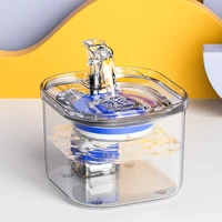 pet water dispenser automatic filtering transparent cat feeders smart constant temperature dog water fountain with faucet sensor