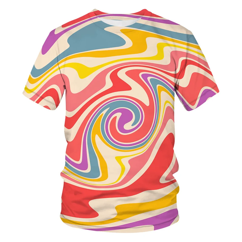 

New Summer Print Psychedelic Pattern Men Ladies Kids T Shirts 3d Fashion Hip Hop Street Casual Sports Breathable Fitness