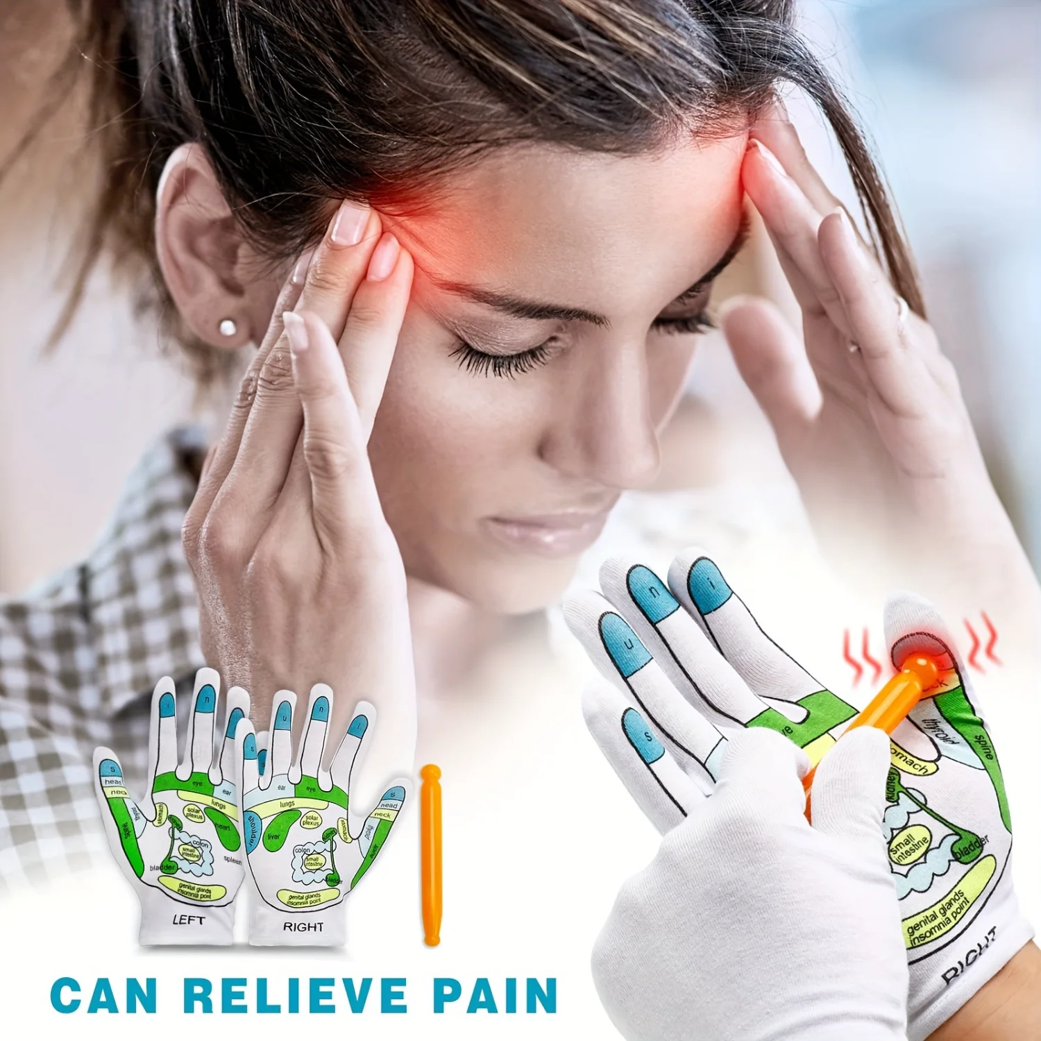 5 шт. набор носков и перчаток для рефлексологической терапии с массажным