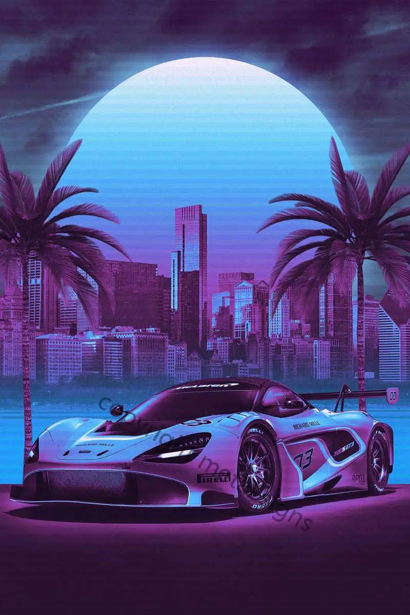 

Mclaren 720s Gt3 декор стен Ретро Декор комнаты Ретро винтажный металлический знак жестяная вывеска неоновая вывеска для мужчин пещера паб дома бе...