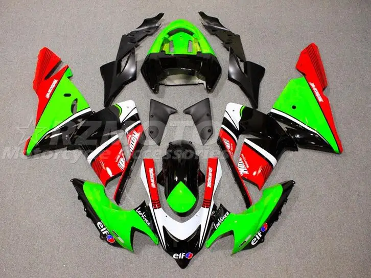 

4Gifts New ABS Motorcycle Whole Fairings Body Kit Fit For Kawasaki NInja ZX-10R 2004 2005 Full Bodywork Set Red Green