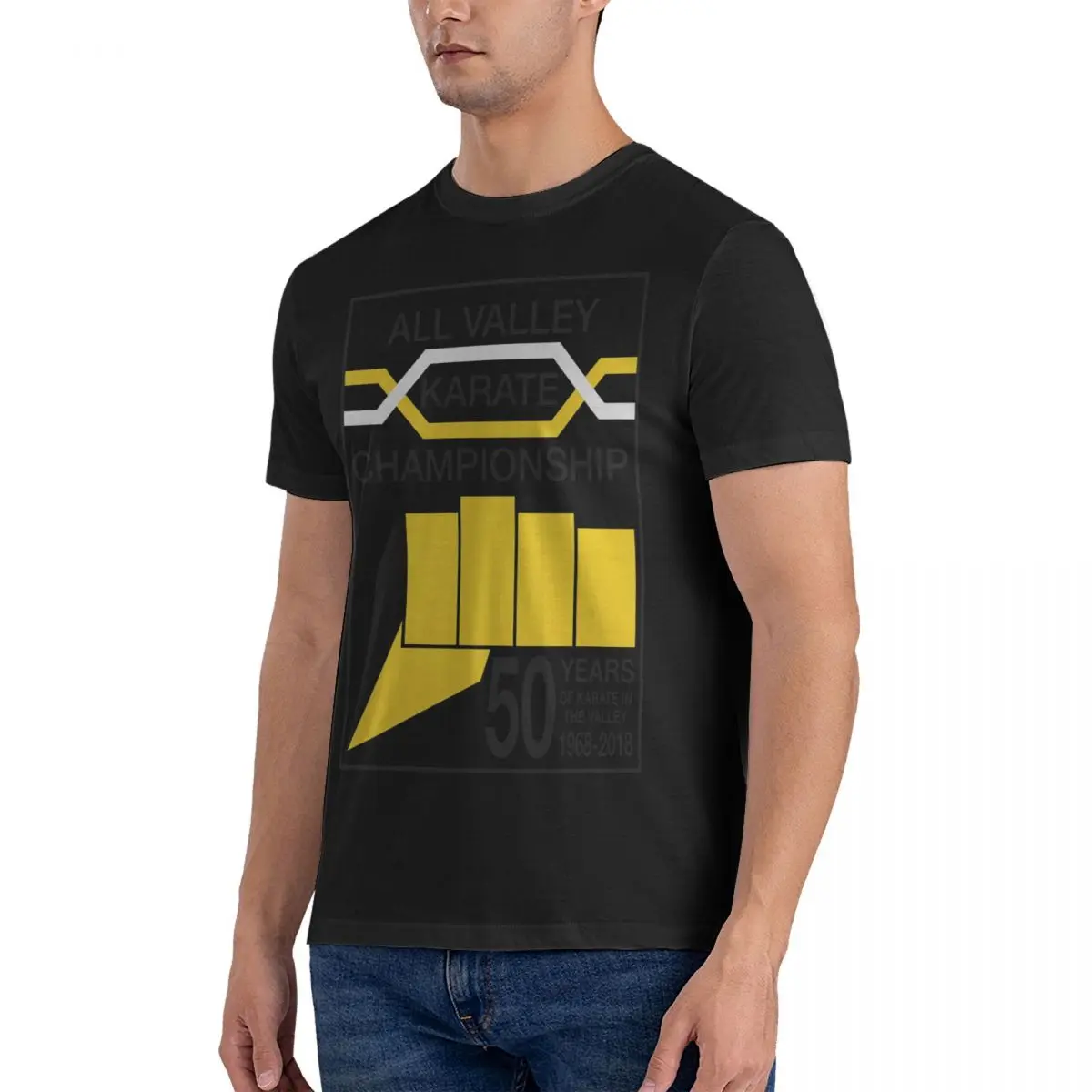 Новинка футболки для турнира мужчин из чистого хлопка с круглым вырезом коротким