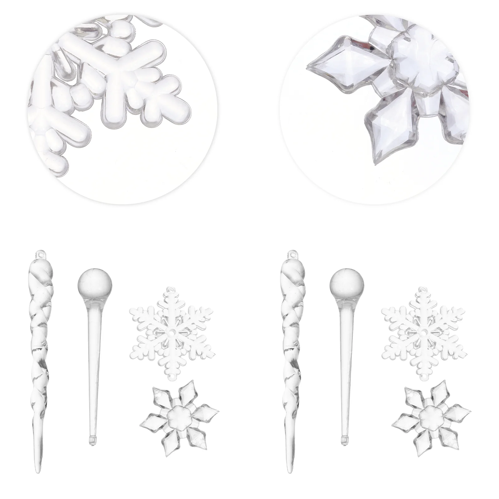 

Ornaments Pendants Christmas Tree Snowflake Ing Hanging Acrylic Decor Icicle Decors Diy Adornmentsholiday Decorations Crystal
