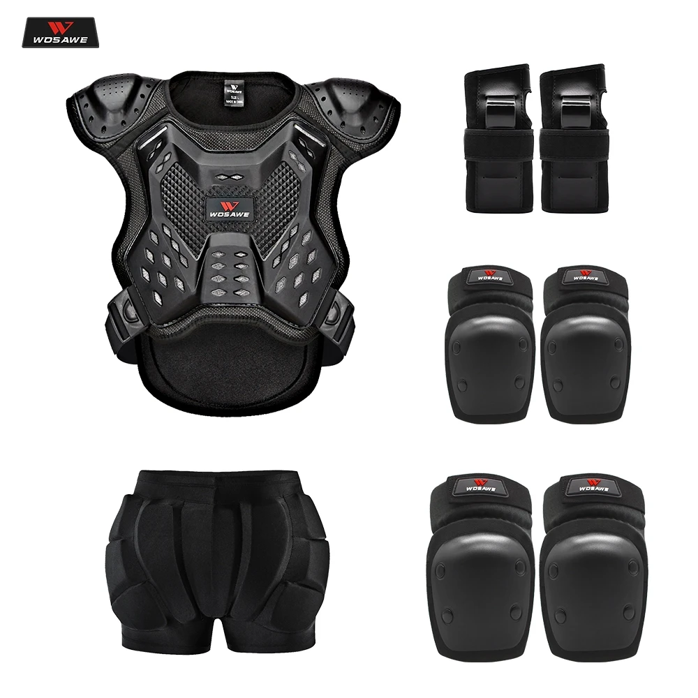 

WOSAWE Kids Body Protector Motorcycle Children Armor Child Motocross ATV Dirt Bike Chest Pads Suit Skiing Skating Scooter Armor