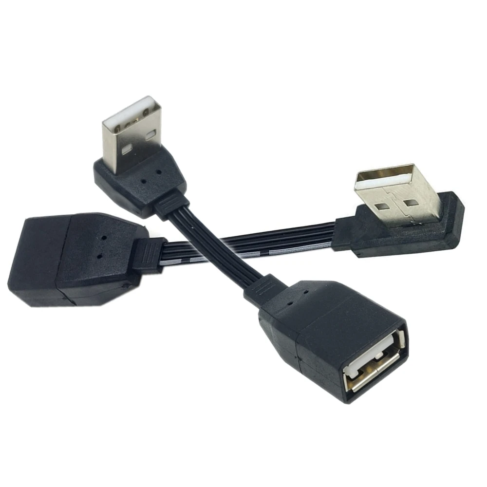5 см 50 USB 2 0 A Stecker auf Weibliche 90 Abgewinkelt Verlängerung Адаптер кабель männlich zu weiblich teksto/links/unt