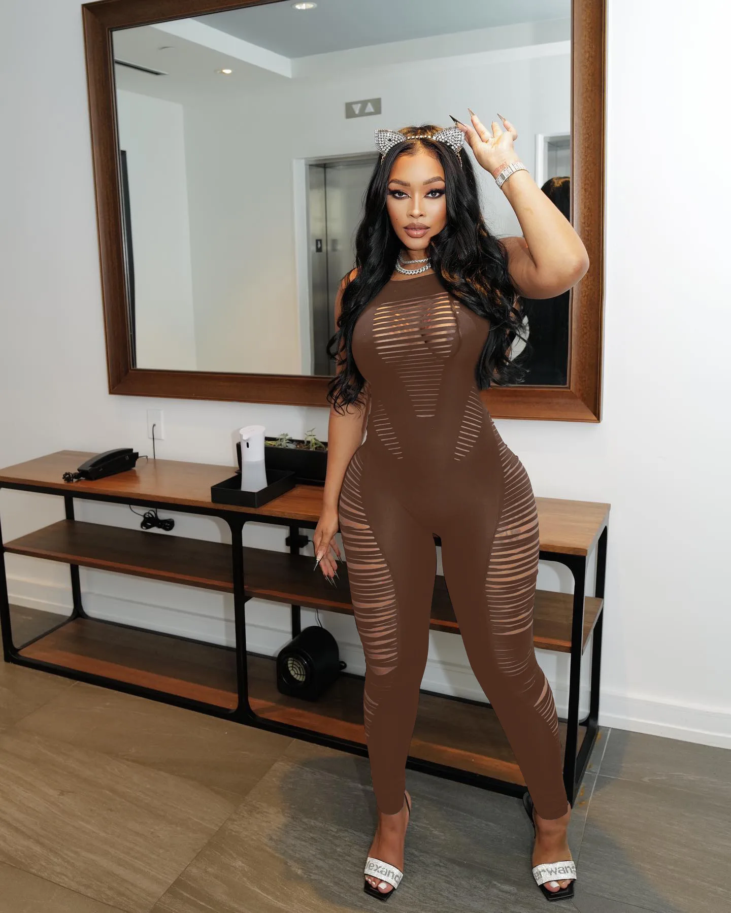 Женский комбинезон с вырезами соблазнительный спортивный топ без рукавов