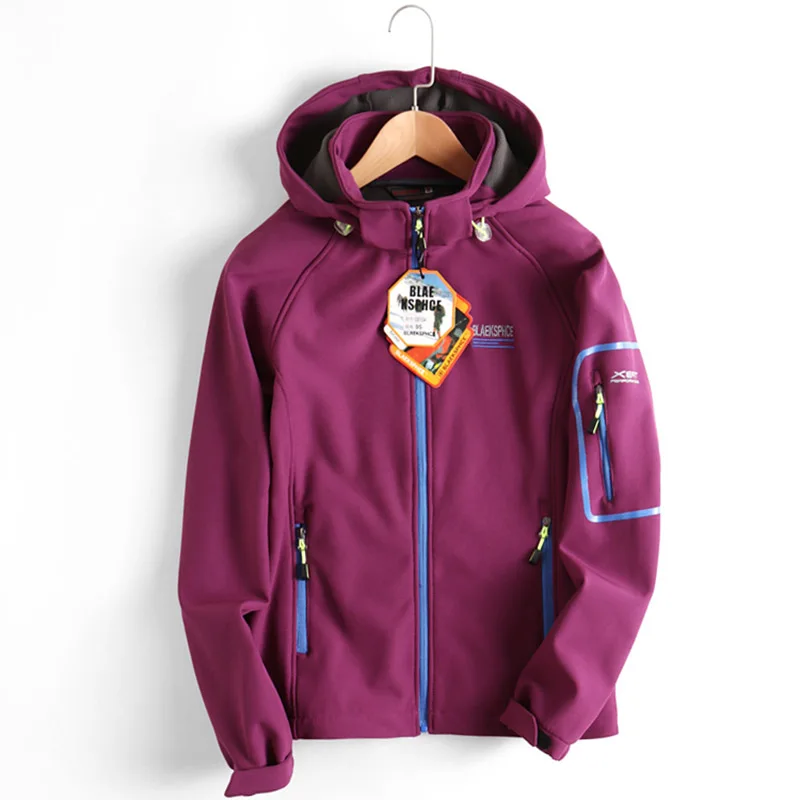 

High quality Autumn Women's Soft shell Outdoor Jacket Waterproof Windproof Breathable Fleece Warm Coat Camping Hiking Jacket
