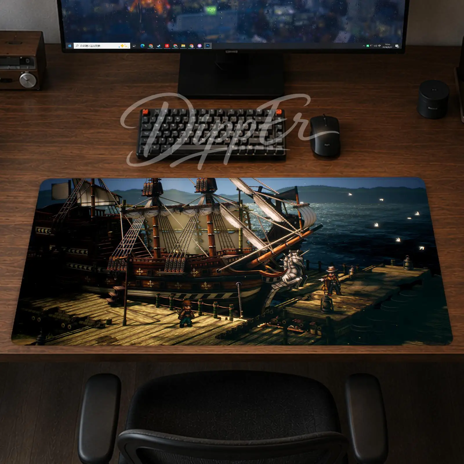 Фото Коврик для мыши A-Octopath Traveler Ii, большой офисный коврик для стола, игровой коврик для мыши, резиновая подошва, нескользящая подушка, 900X400 №2