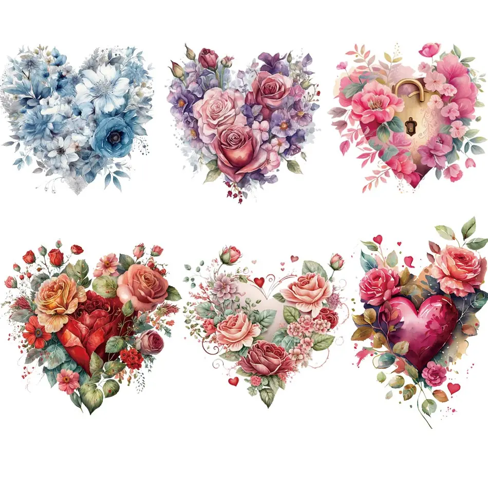 Футболка с надписью Love Heat StickersOn, «сделай сам», моющиеся термоклейкие перевязки для одежды с красивым дизайном, нашивки, аппликация, Декор