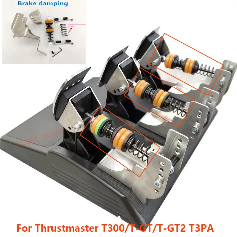 Фото Для Thrustmaster T300/T-GT/T-GT2 T3PA педаль имитация гоночной модификации педаль тормоза дроссельная заслонка регулируемый демпфирующий комплект MOD №1