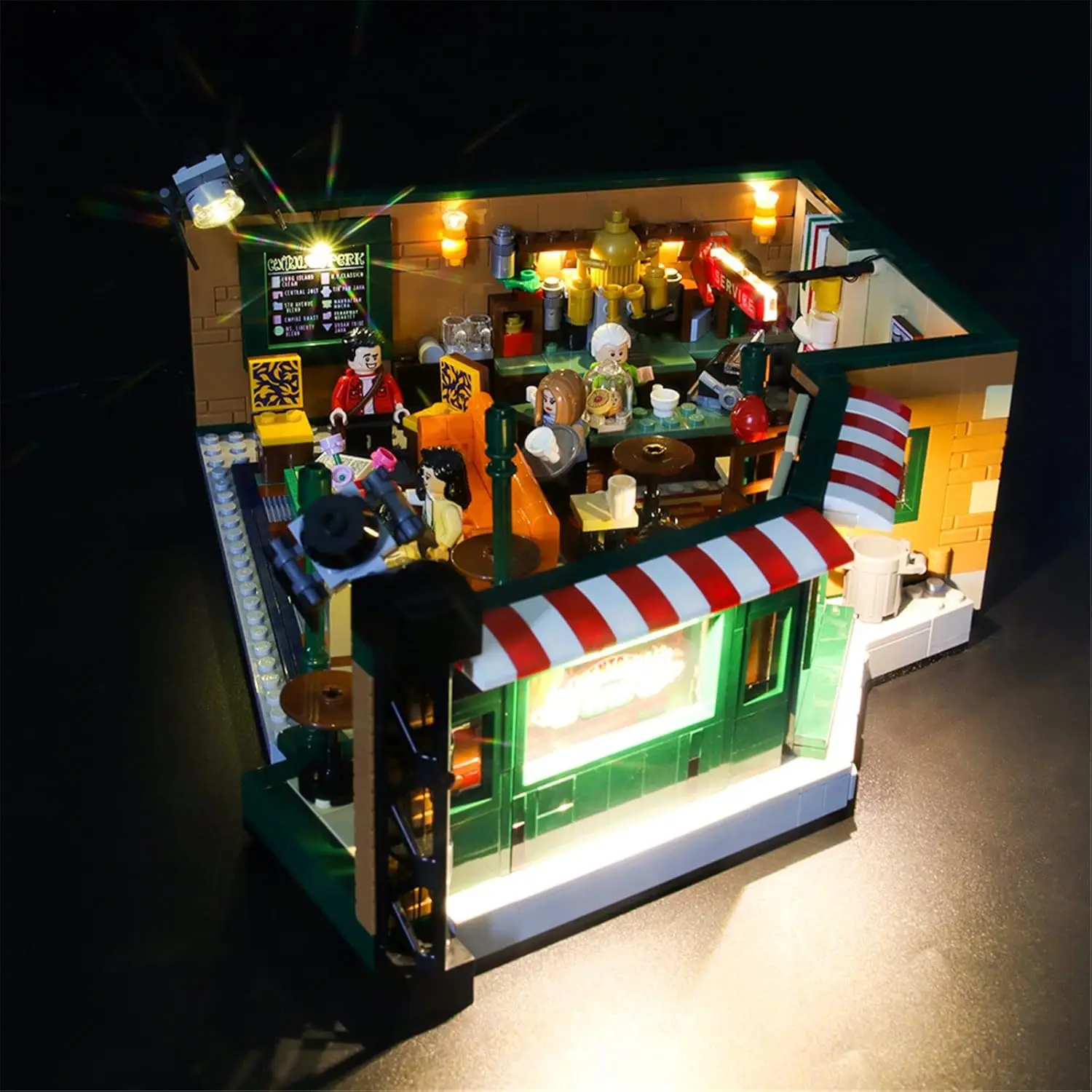 Фото Светодиодный светильник MAXCXT для Lego-21319 Ideas Friends Central Perk, декоративная лампа «сделай сам» (не включает набор строительных блоков Lego) №4