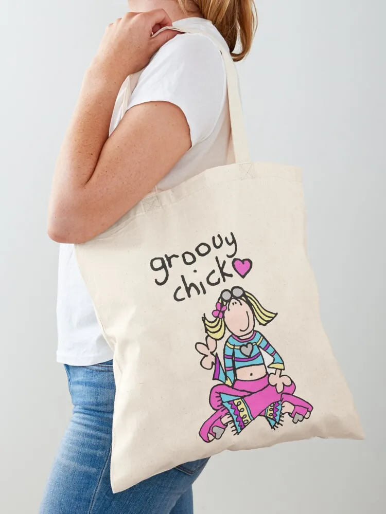 Фото Винтажная большая сумка Groovy Chick Girls 2000-х годов Y2K, эстетичная сумка-тоут на заказ, большие сумки для женщин, отличная сумка №1