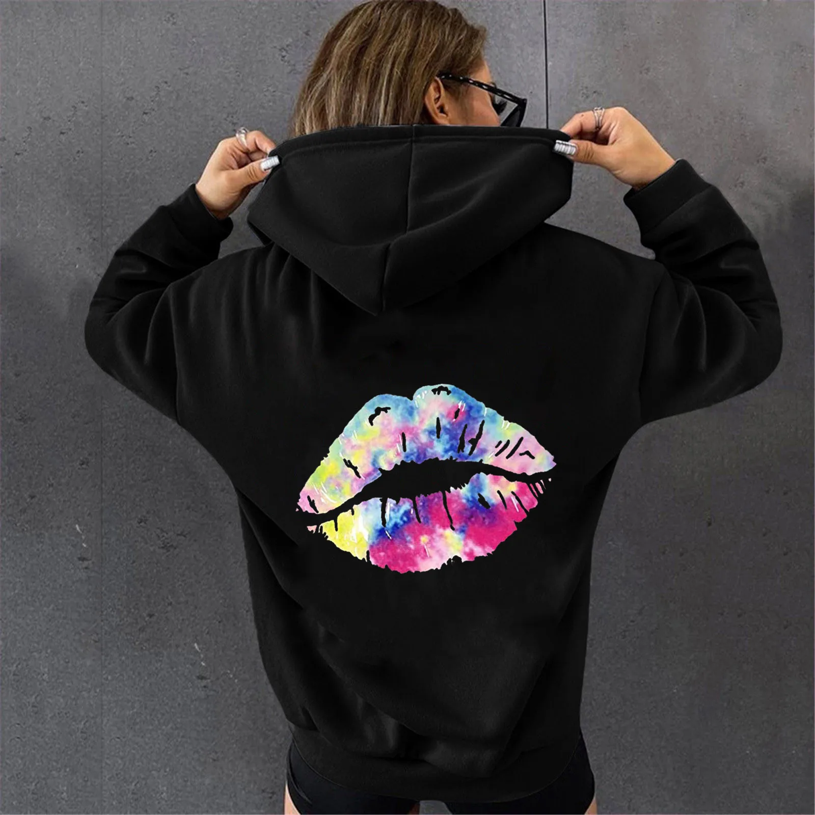 

Hoodie for Women Zip up Woman Zip up Hoodie Womens Sweatshirts Loose Love Letter Ladies Shirt Large Work Out Sweatshirt Women