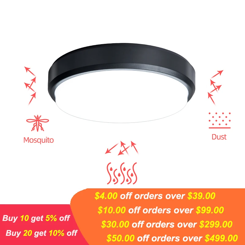 

Outdoor Waterproof Ceiling Lamps Surface Mounted Tri-Proof Light Modern Ceiling Lamp For Kitchen AC 220V Led Decoration