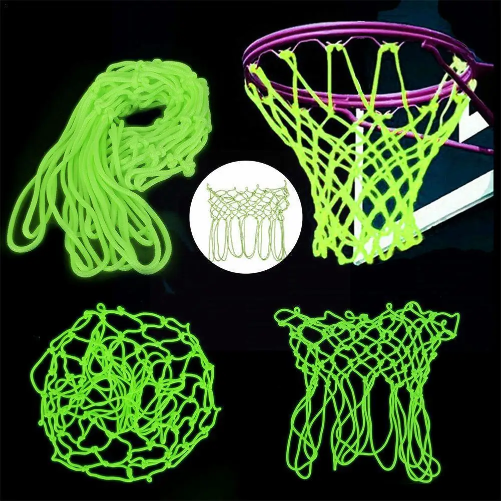

Glowing Basketball Net Outdoor Training Luminous Mesh Net Nylon basketball accessories E2W5