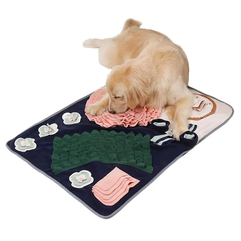 

Sniff Mat For Dogs Interactive Feed Dog Puzzle Enrichment Toys Colorful Portable Foraging Mat For Smell Training Slow Eating
