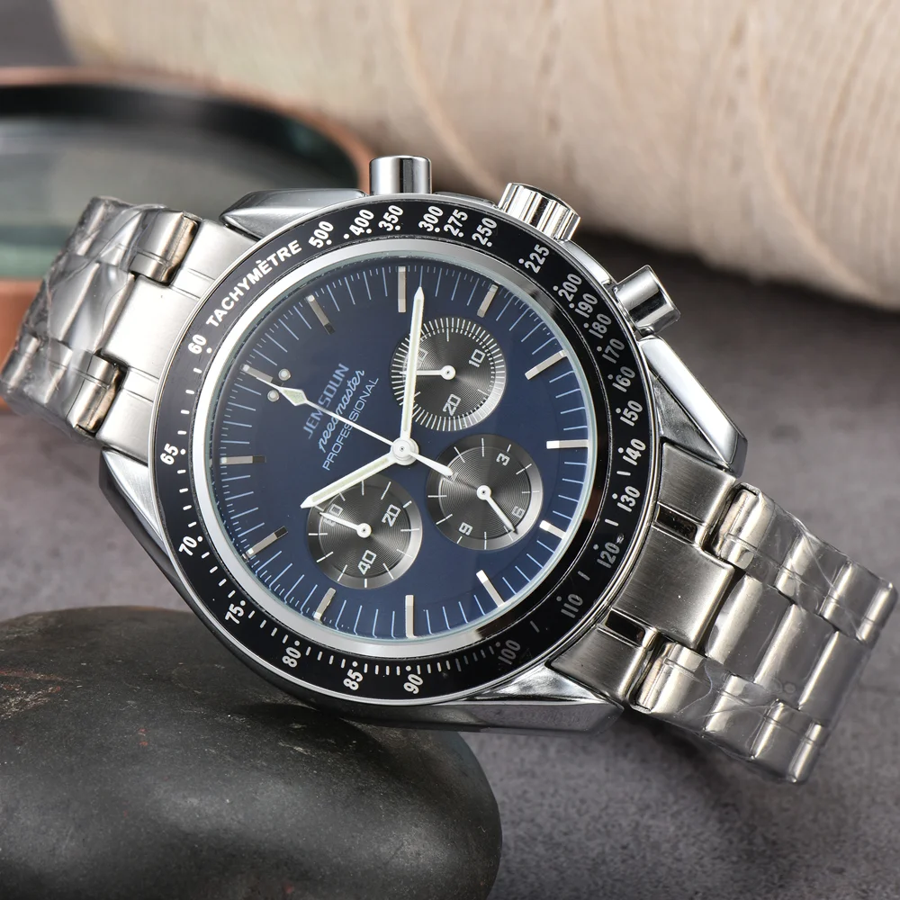 AAAAA Original Brand Watches For Mens Business Full Stainless Steel Automatic Date Watch Luxury Chronograph Sport Quartz Clocks