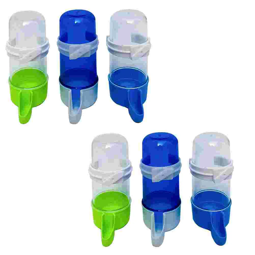 

6 Pcs Automatic Drinking Fountain Pet Feeding Tool Water Container Parrot's Dispenser Automatic Pet Feeders Plastic Bottle