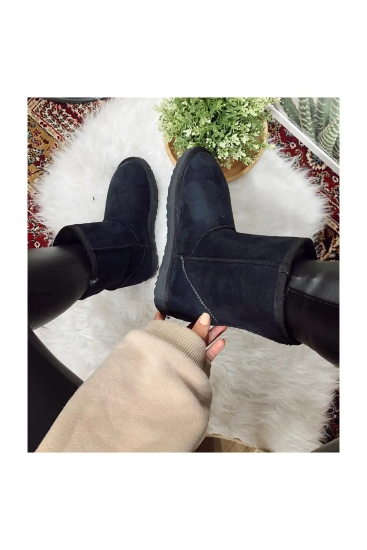 

Women Boots Black Hairy New Arrival Luxury Stylish Female Boots Platform Designer Comfortable Ladies Boots High Quality