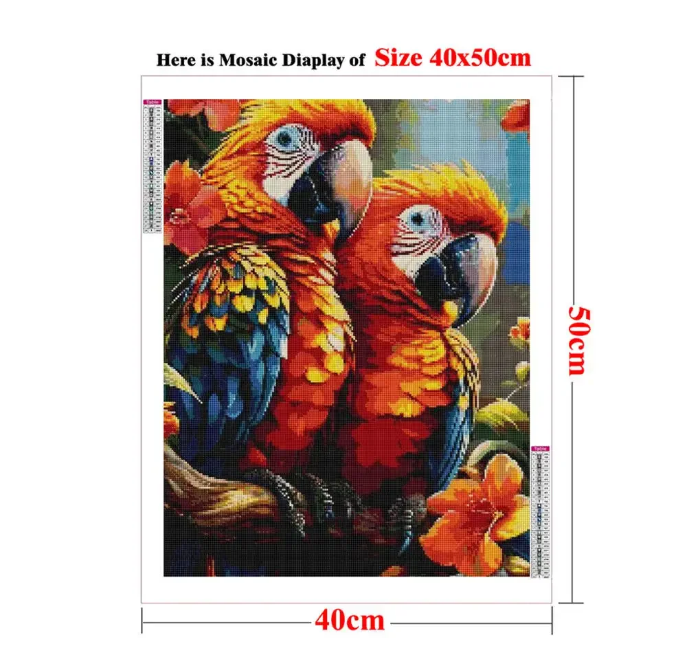 Красочные Ара полная дрель алмазная живопись набор для вышивки крестом
