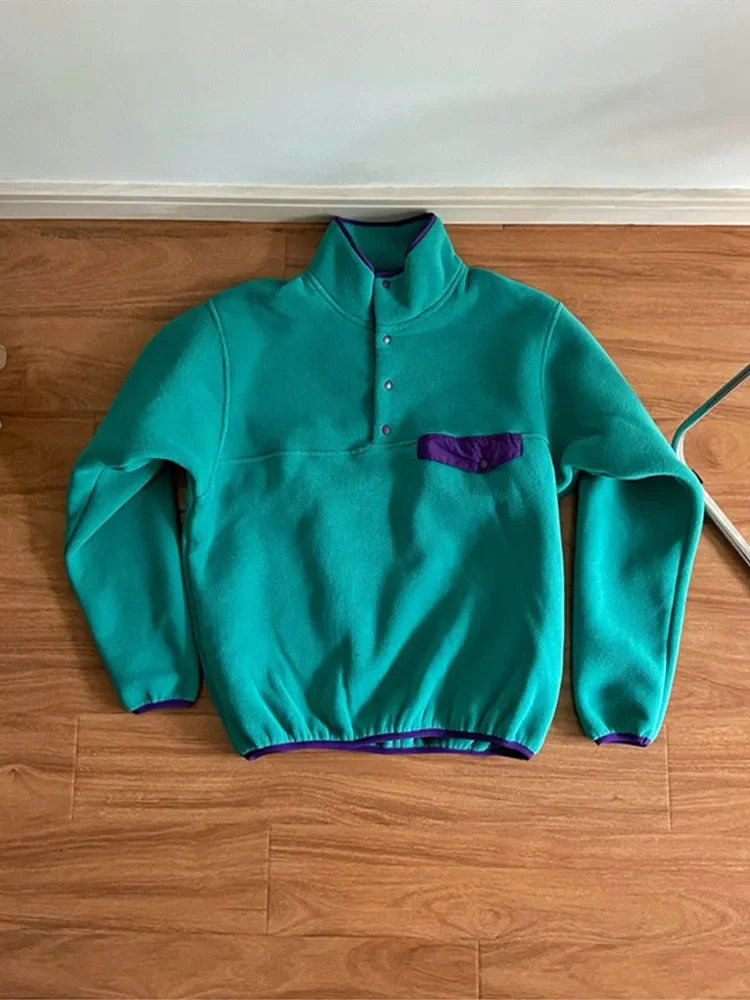 Мужская флисовая куртка с воротником-стойкой