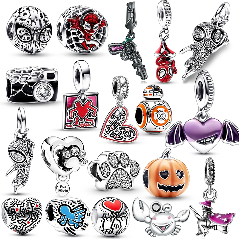 

45 Style Fashion Cartoon Charms Beads DIY Pendant With Charm Bracelet For Women Jewelry Children's Bracelet Making Dropshipping