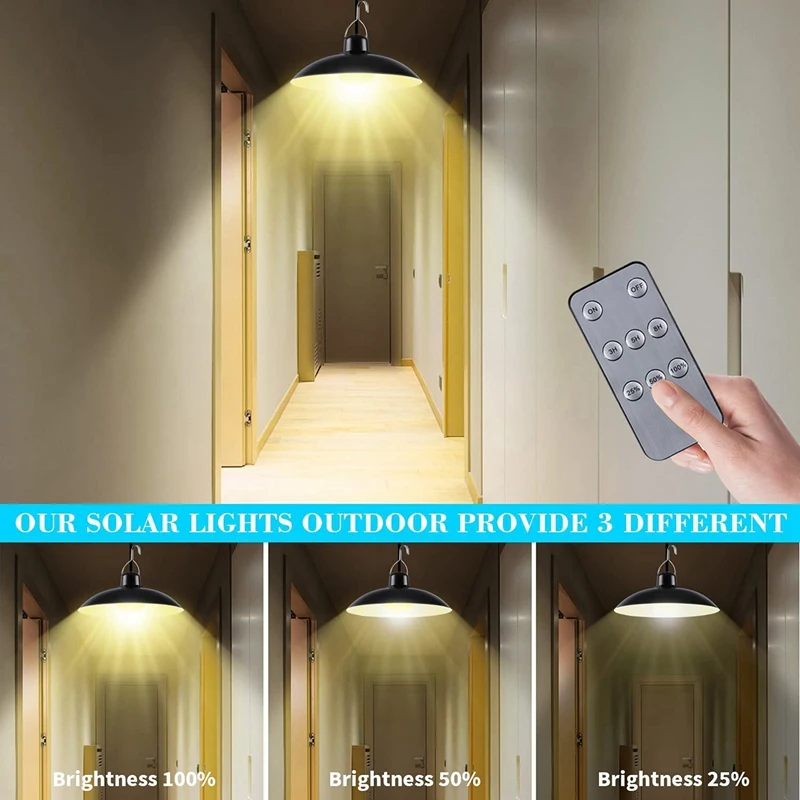 Наружный/внутренний солнечный светильник подвесной на солнечной батарее с