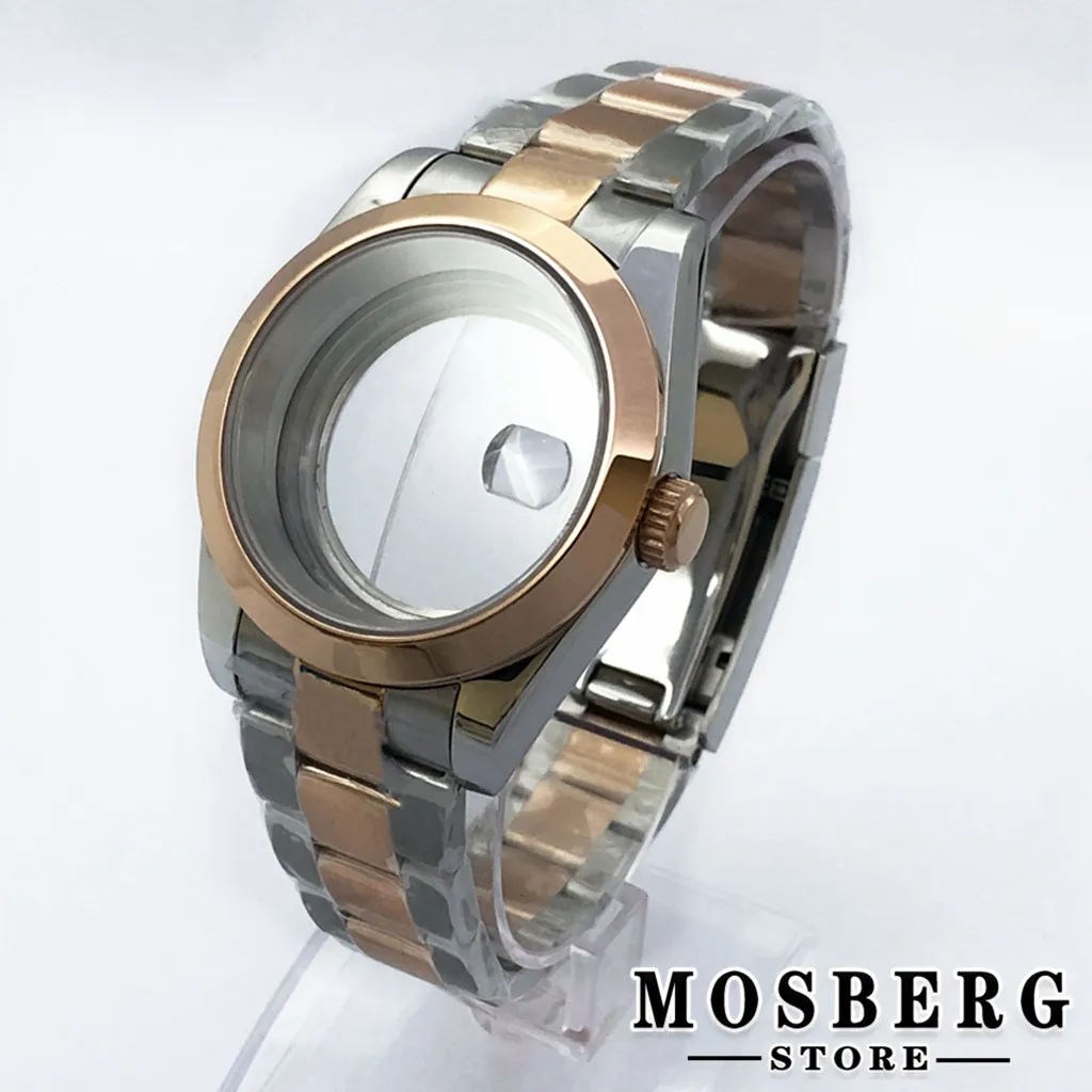 Watch Case 36mm 39mm Sapphire Glass Solid Stainless Steel For NH35 NH36 ETA2824 2836 Miyota8215 8205 821A PT5000 ST2130 Movement