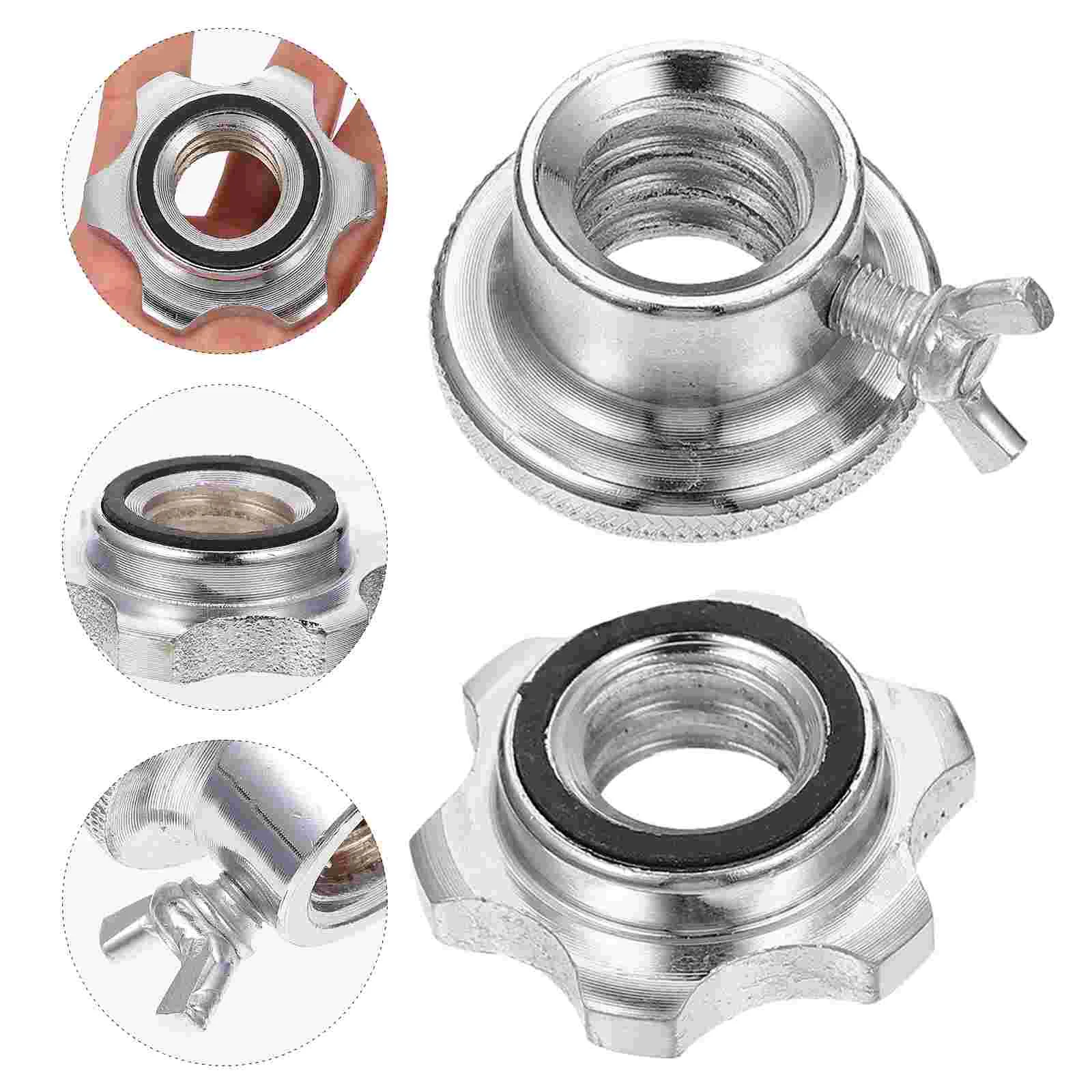 

4 Pcs Barbell Anti-slip Spin-lock Collars Screw Nut Screw Clamp Spin-lock Collar