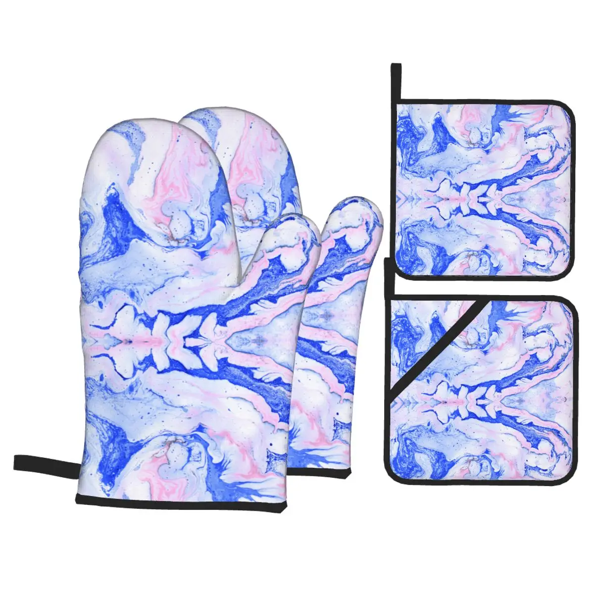 

4 шт., термостойкие перчатки для микроволновки, из полиэстера