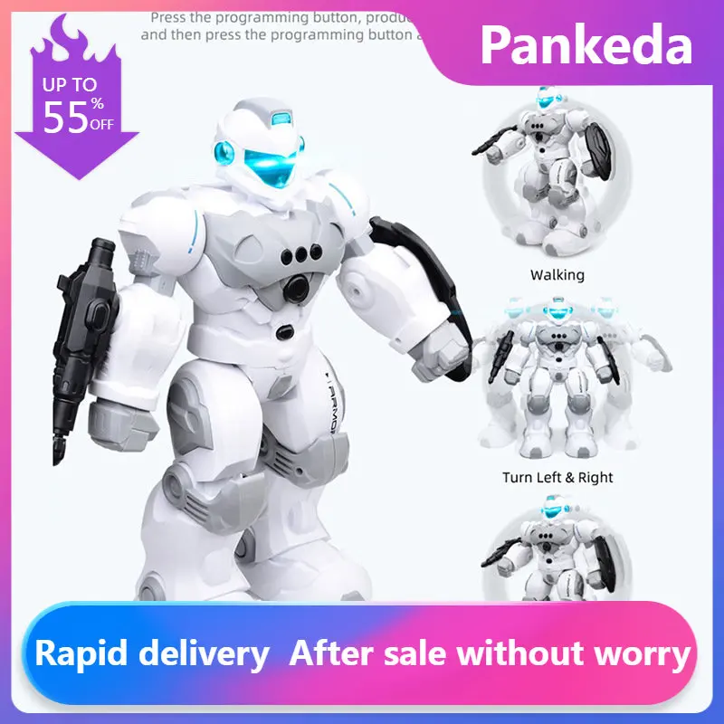 

2023 Hot 2.4G RC Robot Smart Action Walk Singing Dance Action Figure Gesture Sensor Toys Gift for Children Robot for Kids Toy