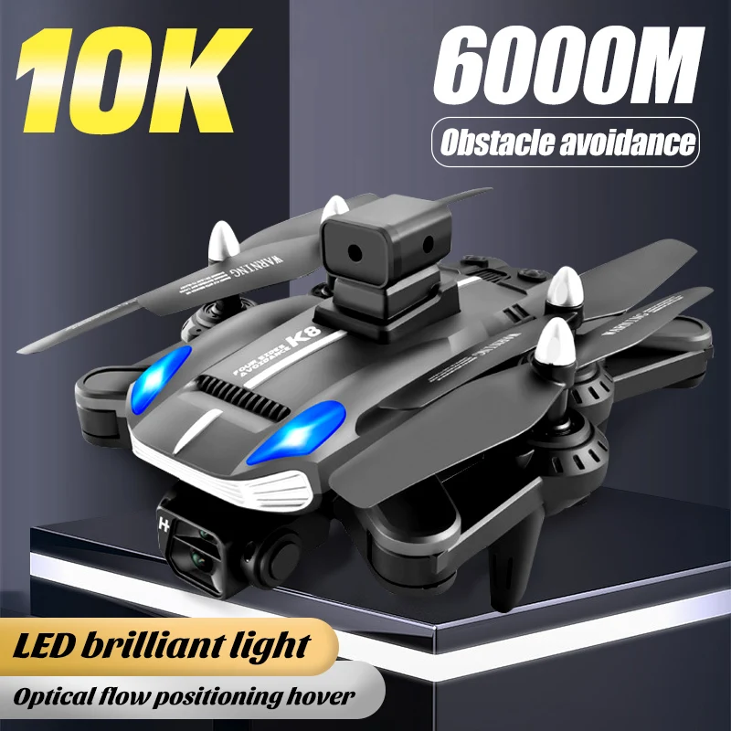 

2023 New K8 Drone 10K Professional RC Helicopter ESC HD Dual Camera 6000M Obstacle Avoidance Foldable Quadcopter Toy