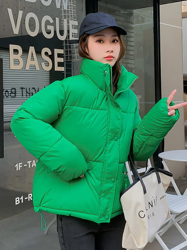 WYBLZ Winter Jacket Coat Women Parkas Korean Style Short Bread Coats Down Jacket Female Outwear Overcoat Autumn Winter Warm Coat