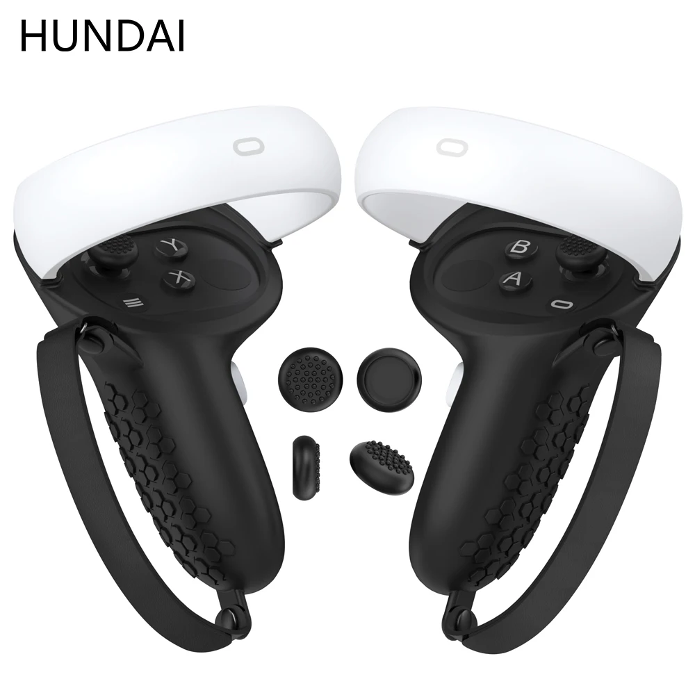 HUNDAI New VR Accessories Protective Cover For Oculus Quest 2 VR Touch Controller Silicone Cover Skin Handle Grip With Knuckle