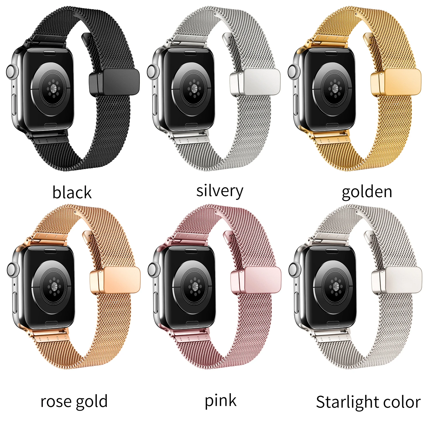 Magnetic Band for Apple Watch Ultra 49mm 45mm 41mm 44mm 40mm Stainless Steel Mesh Strap Bracelet for iWatch Series 8 7 SE 6 5 4