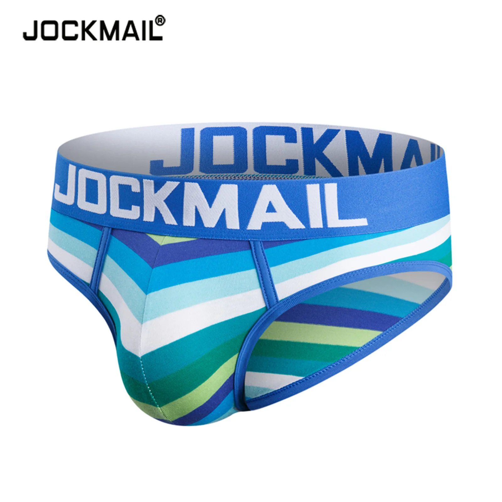 Трусы-боксеры JOCKMAIL мужские в радужную полоску пикантные Дышащие Модные шорты с
