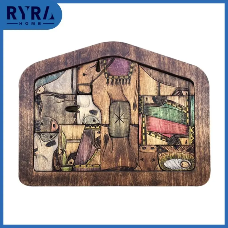 

Wooden Nativity Puzzle With Wood Burned Design Wooden Jesus Puzzle Ornament Home Decoration For Kids Family Christian Plaques