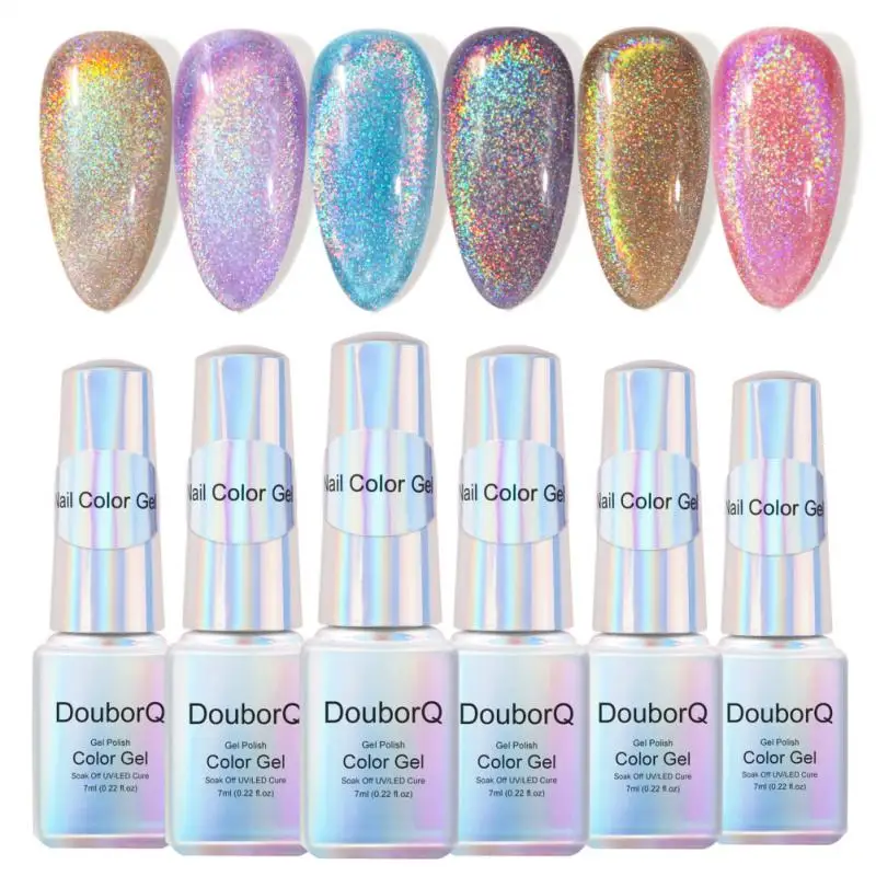 

12 Colors Glare Laser Cat Eye Gel Manicure Flash Rainbow Spar Cat Eye Nail Polish Magnetic Lacquer Primer Nail Art Gel Varnish