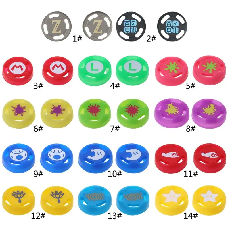 

2Pcs Silicone Thumbstick Grip Cap Controller Analog Thumb Stick Cover Joystick Protective for Case for Switch NS Decorat
