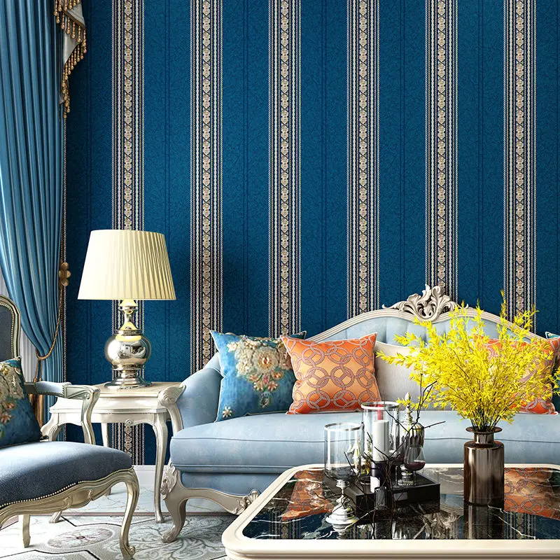 Роскошный Фиолетовый 3d тисненый Дамаск настенная бумага цветок спальня гостиная