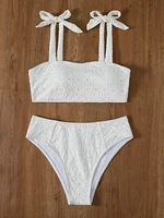 high waist bikinis bow knot strap swimsuit sexy women swimwear 2022 bathing suit white biquini push up bikini set beach wear xl