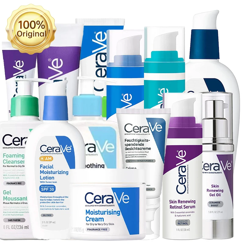 

100% Original Cerave Renewing Retinol Serum/Eye Repair Cream/AM/PM Lotion/Moisturising Cream All Skin Type Care Products
