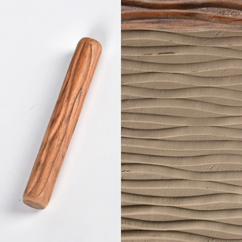 

Деревянная скалка для глины с тиснением, ролик для полимерной глины, керамические инструменты для керамики, инструменты для керамики, дерев...