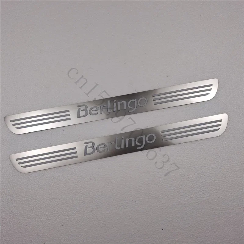 Для Citroen Berlingo B9 MK2 2008-2019 защитная пластина для порога автомобиля из нержавеющей