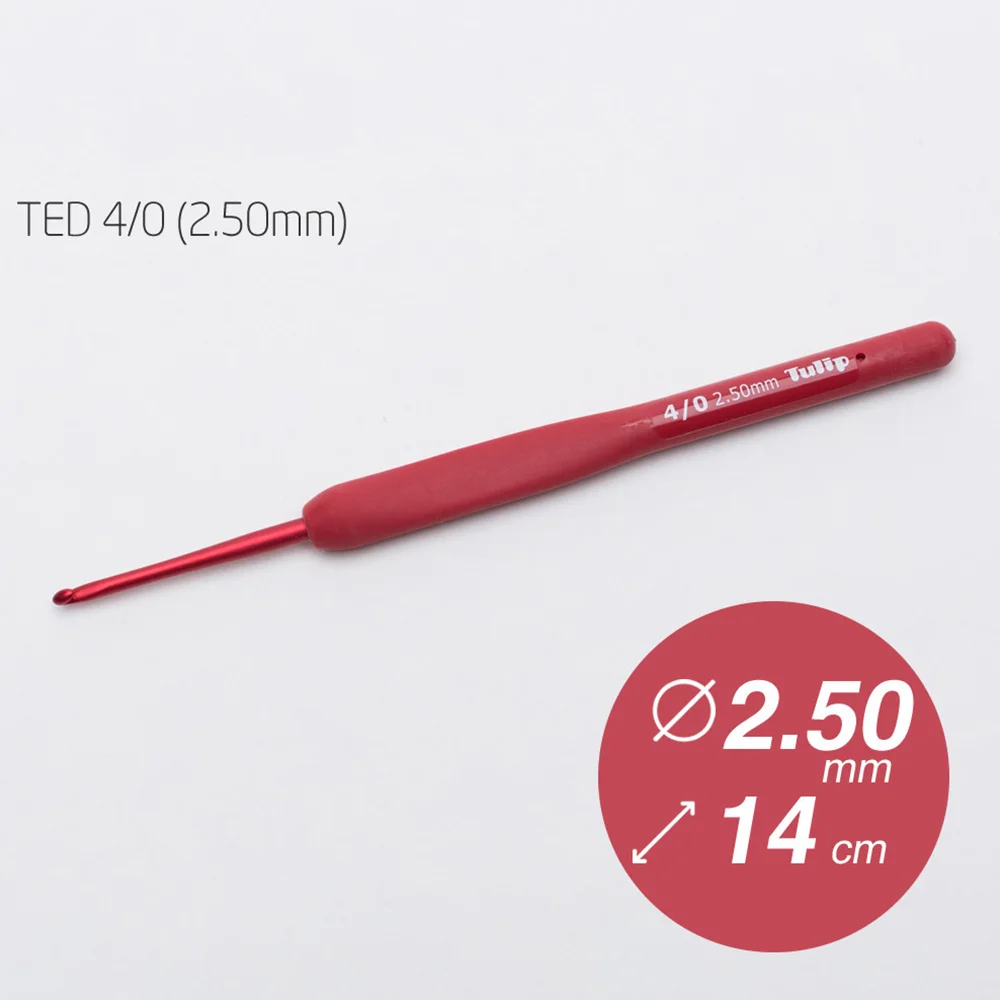 1PCS Japan Tulip Brand Red Crochet Hook Aluminum Resin Knitting Needles tool Original authentic Upscale Imported 1.8-6.5mm | Дом и сад