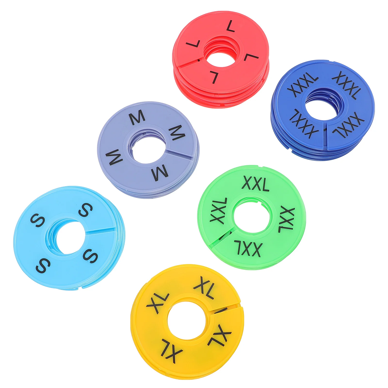 

60pcs Multicolor Clothing Rack Dividers Round Hangers Dividers for Clothing