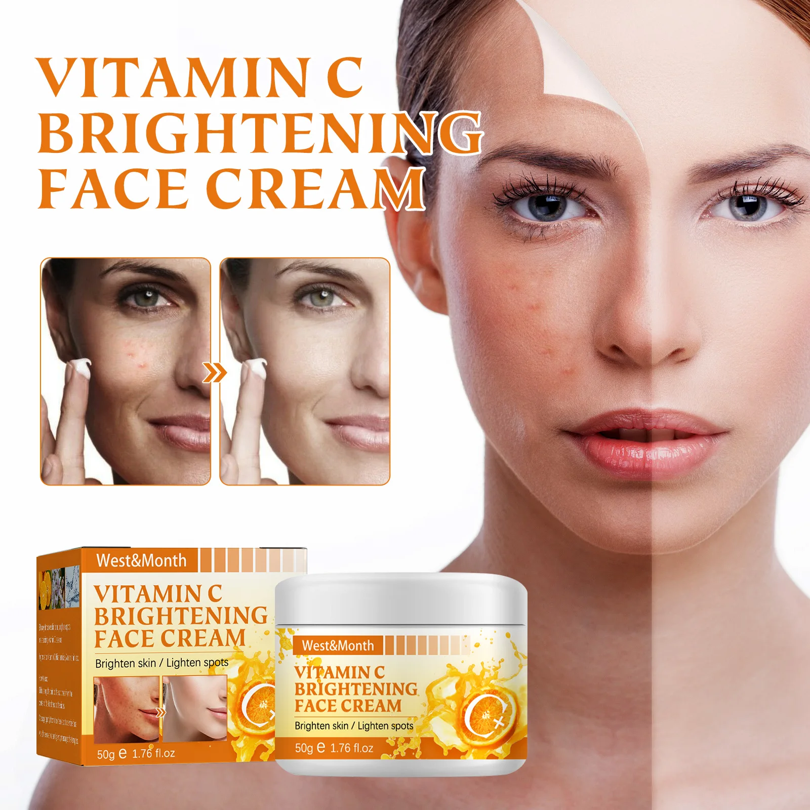 

Face Cream Vitamin C Cream Remove Dark Spots Whitening Face Care Moisturizing Anti-Aging Firming Skin Care Cosmetics
